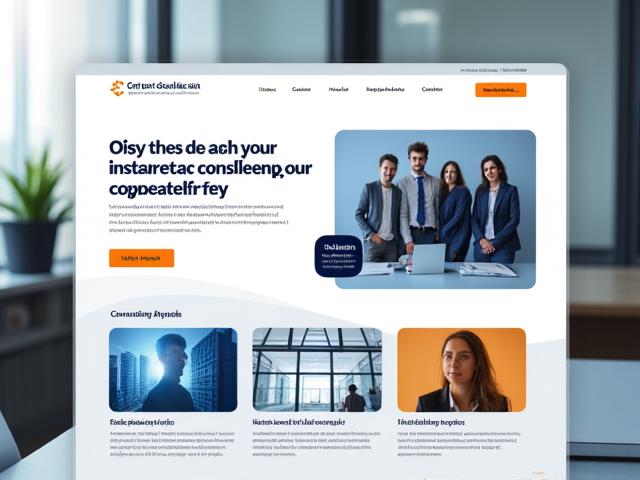 Sitio web corporativo de consultoría con diseño moderno